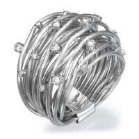 wire diamond ring white