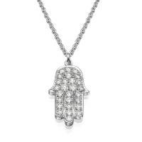 Hamsa diamond pendant